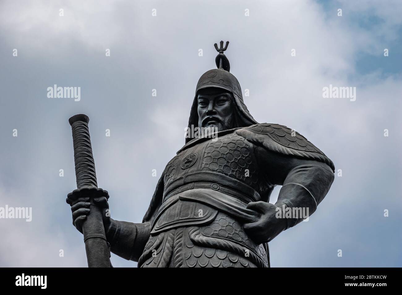 Die Statue des koreanischen Admirals und Generals Yi Sun Shin, am