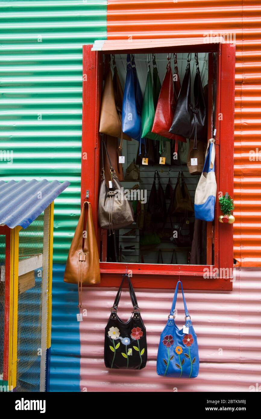 Centro Cultural De Las Artistas, El Caminito Straße in La Boca Bezirk von Buenos Aires, Argentinien, Südamerika Stockfoto