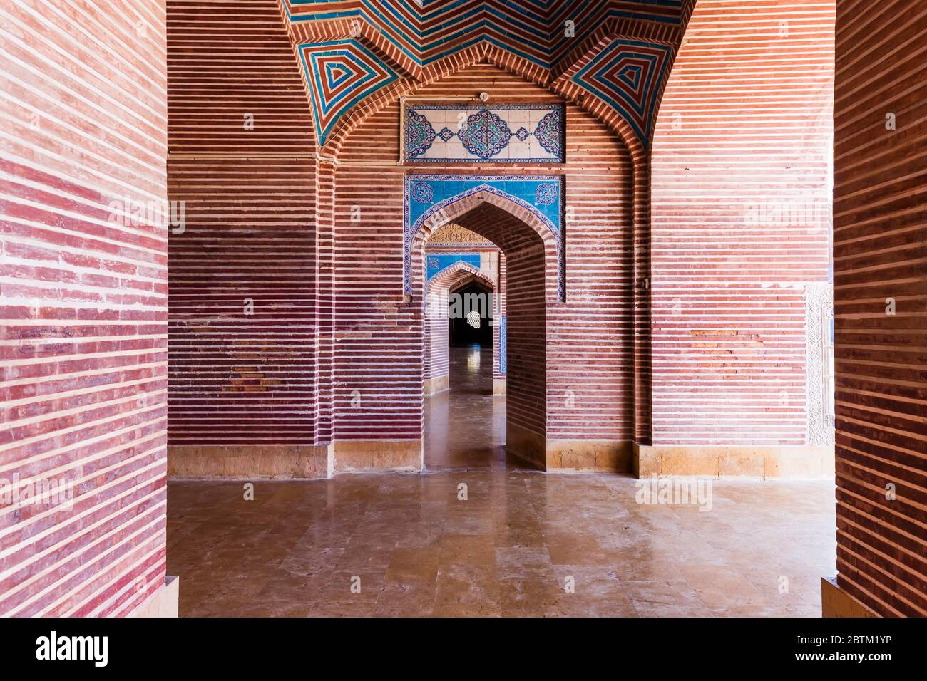 Kloster der Shah Jahan Moschee, Jamia Masjid von Thatta, Thatta, Sindh Provinz, Pakistan, Südasien, Asien Stockfoto