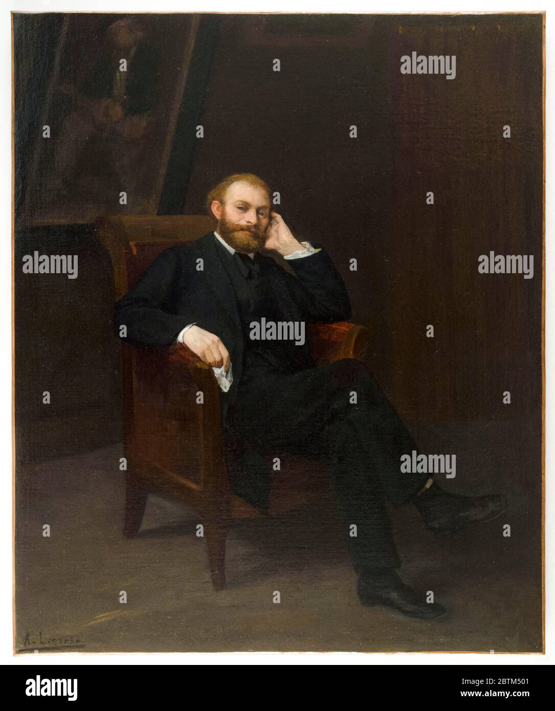 Edouard Manet (1832-1883), Maler und Künstler der französischen Moderne, Porträtmalerei von Alphonse Legros, 1863 Stockfoto