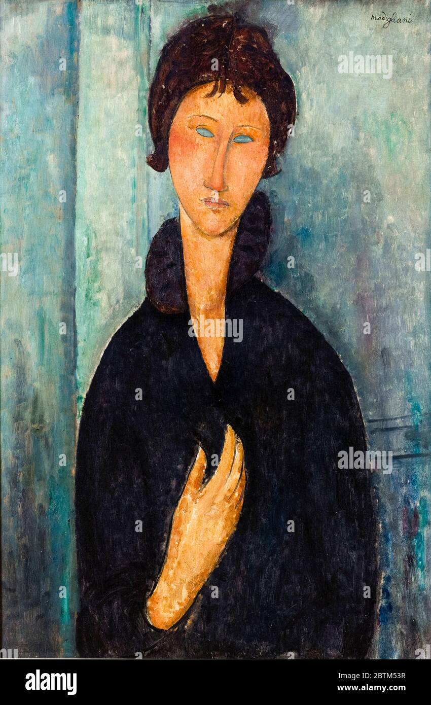 Amedeo Modigliani, Frau mit blauen Augen, Gemälde, um 1918 Stockfoto