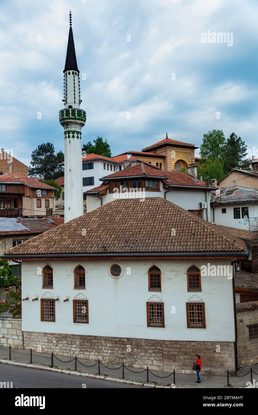 Traditionelle Moschee im historischen Zentrum von Sarajevo Stockfoto