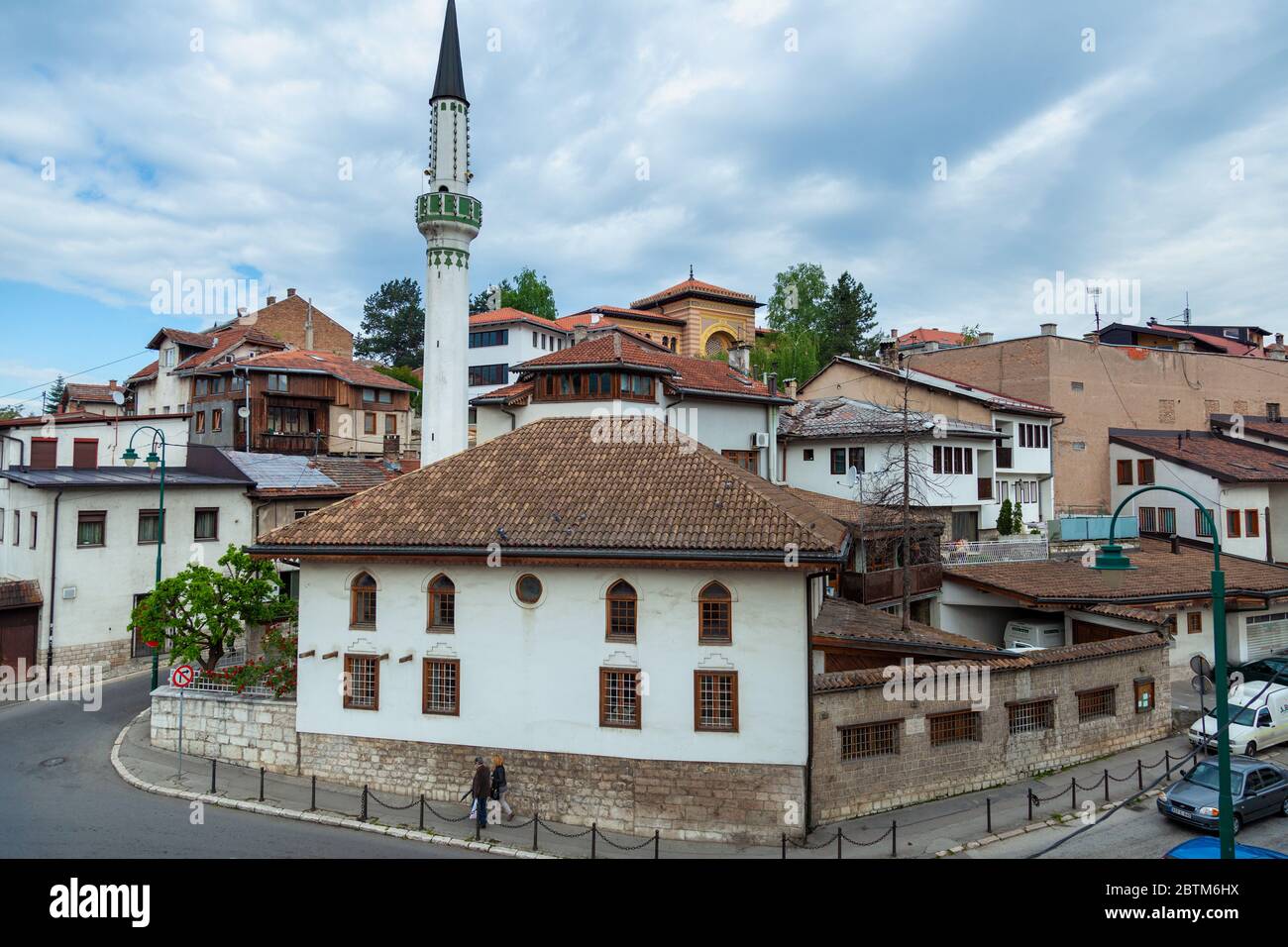 Traditionelle Moschee im historischen Zentrum von Sarajevo Stockfoto
