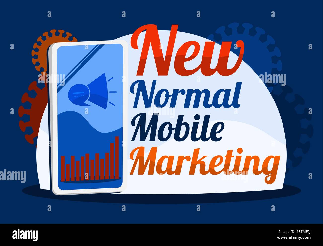 Vektor-Design Vorlage neu normal mobil Marketing Kommunikation Krise für Pandemie-Situationen Corona-Virus oder covid-19 für Präsentation oder Jahresplan Stock Vektor Vektor-Design Vorlage neu normal mobil Marketing Kommunikation Krise für Pandemie-Situationen Corona-Virus oder covid-19 für Präsentation oder Jahresplan Stock Vektor
