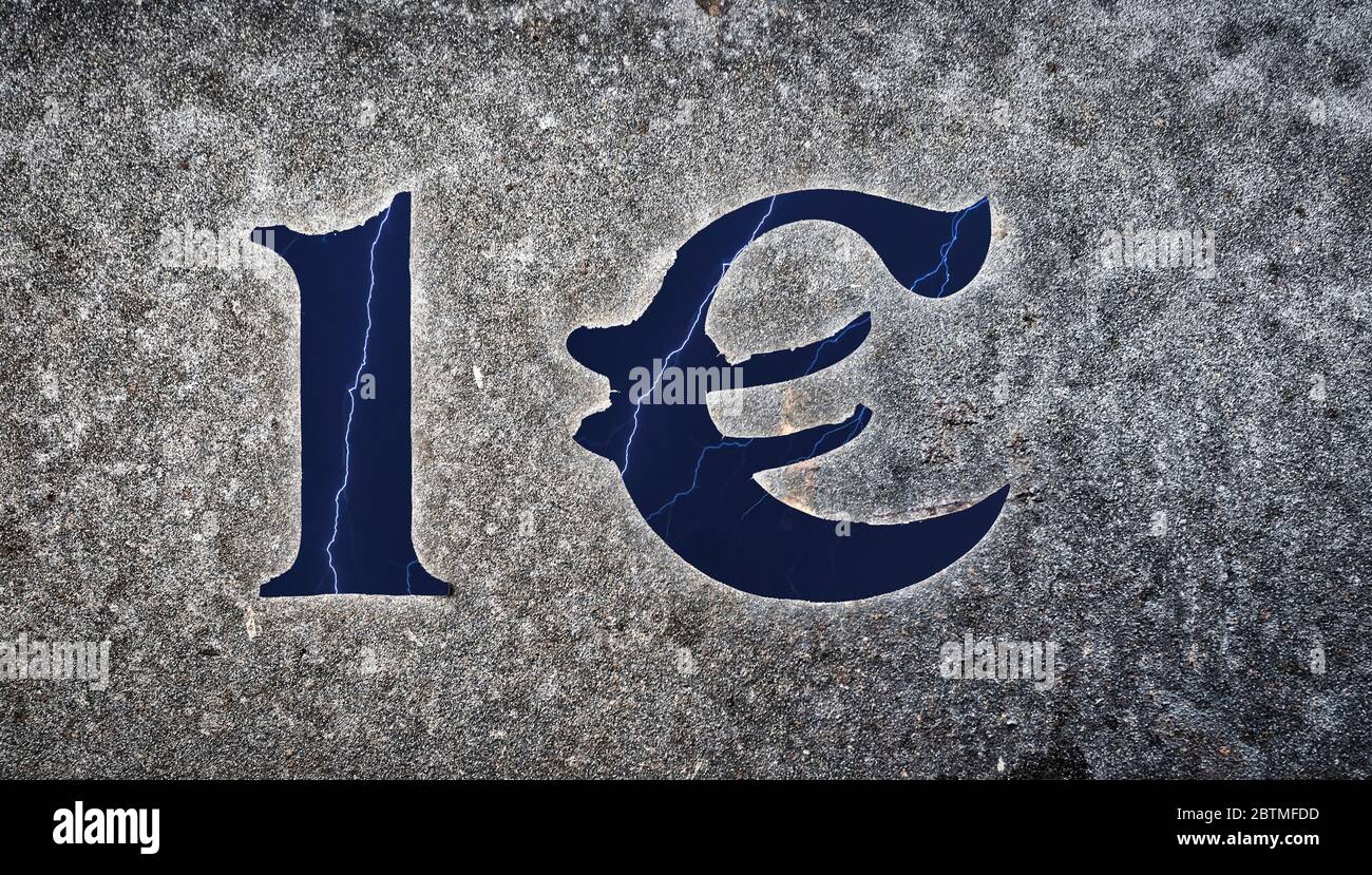 Stürmische Wirtschaft Stockfoto