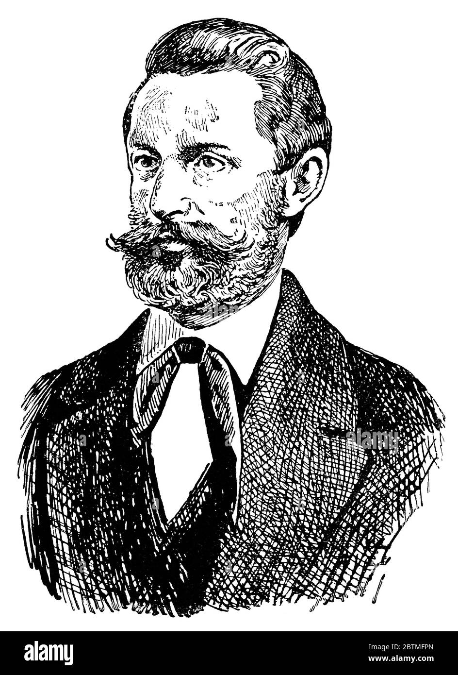 Porträt von Ludwig Leichhardt, war ein deutscher Forscher und Naturforscher, vor allem für seine Erforschung von Nord-und Zentralaustralien bekannt. Stockfoto