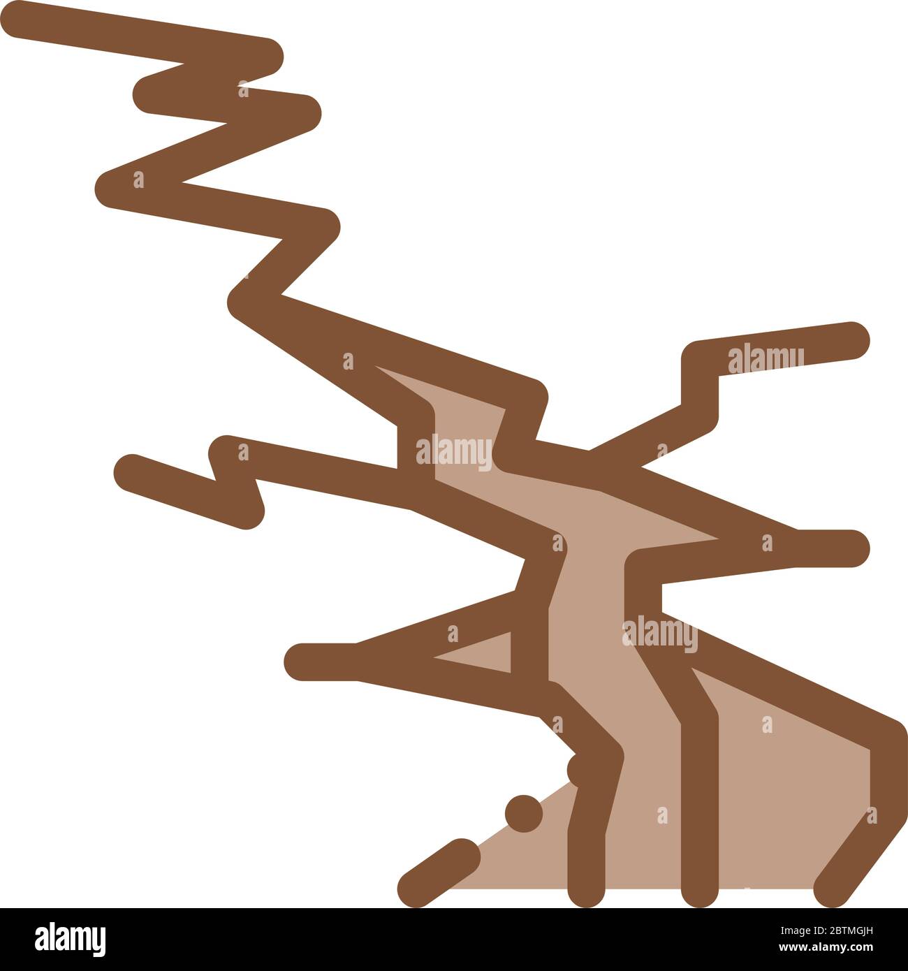 Erdschluss Erdbeben Symbol Vektor-Illustration Stock Vektor