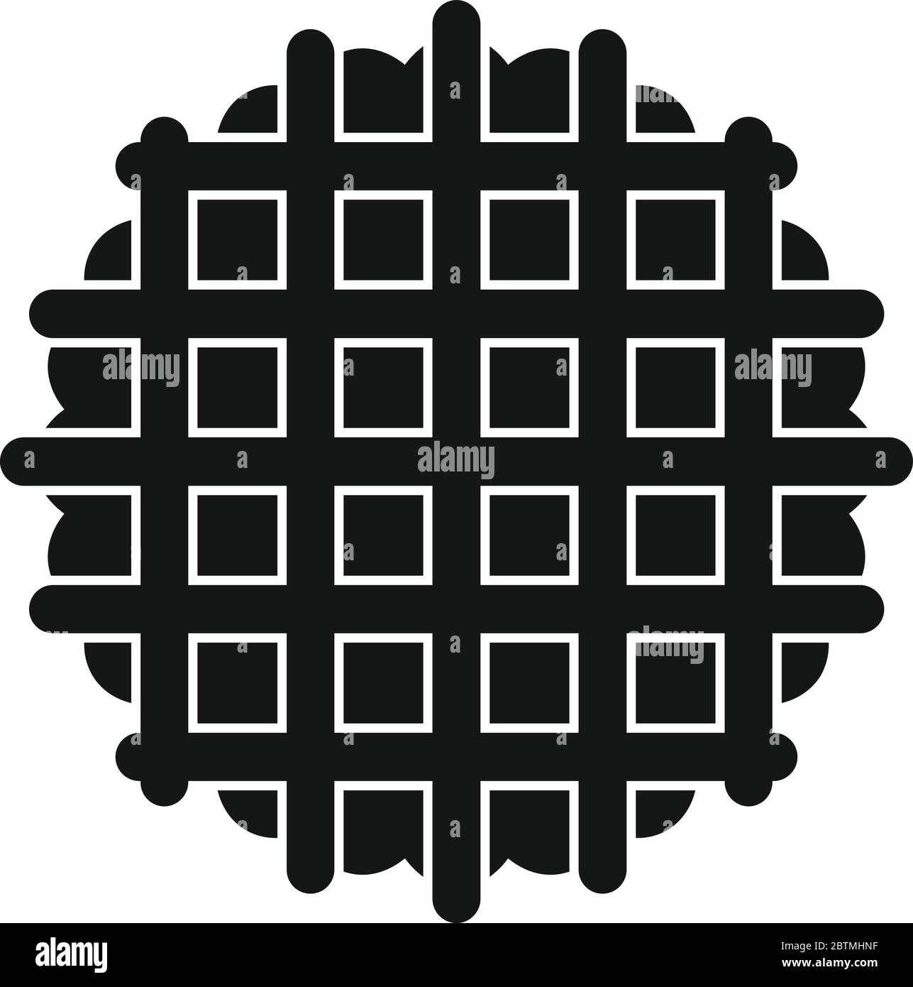 Waffel-Cookie-Symbol. Einfache Illustration von Waffel Cookie Vektor-Symbol für Web-Design isoliert auf weißem Hintergrund Stock Vektor