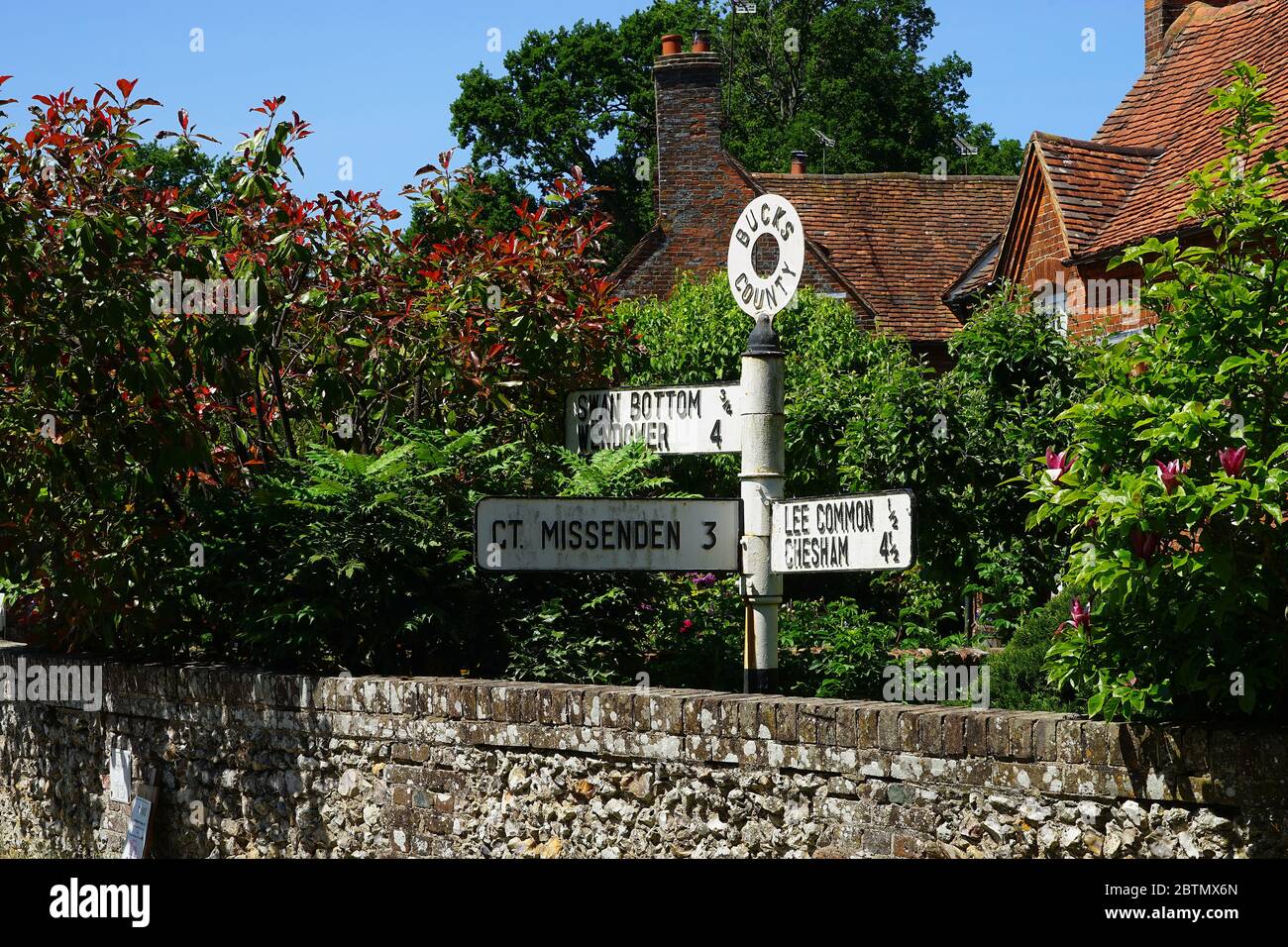 Altes Schild am Lee, Buckinghamshire Stockfoto