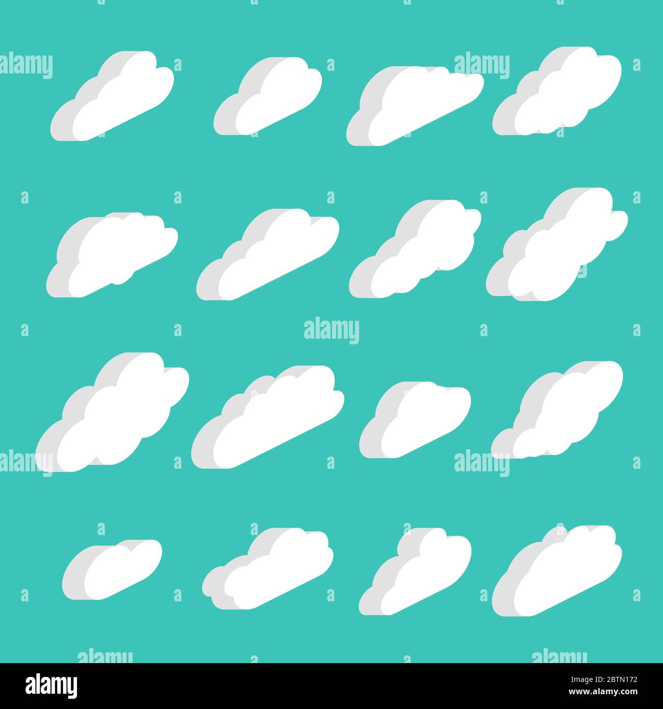 Cloud isometrische Symbol. Himmel Wolken gesetzt. Cloud. Vector Illustration Stock Vektor