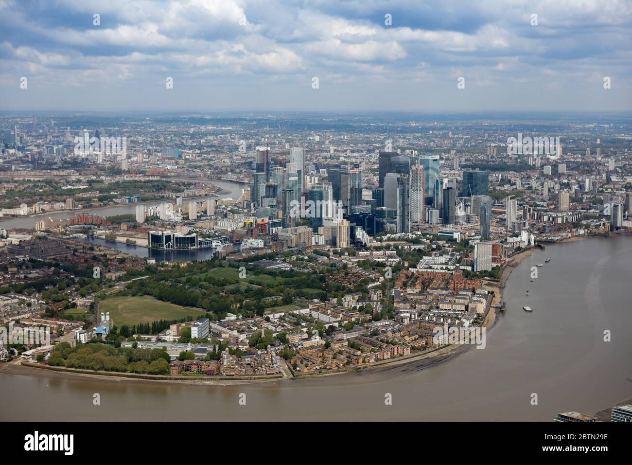 Luftaufnahme der Insel der Hunde Stockfoto