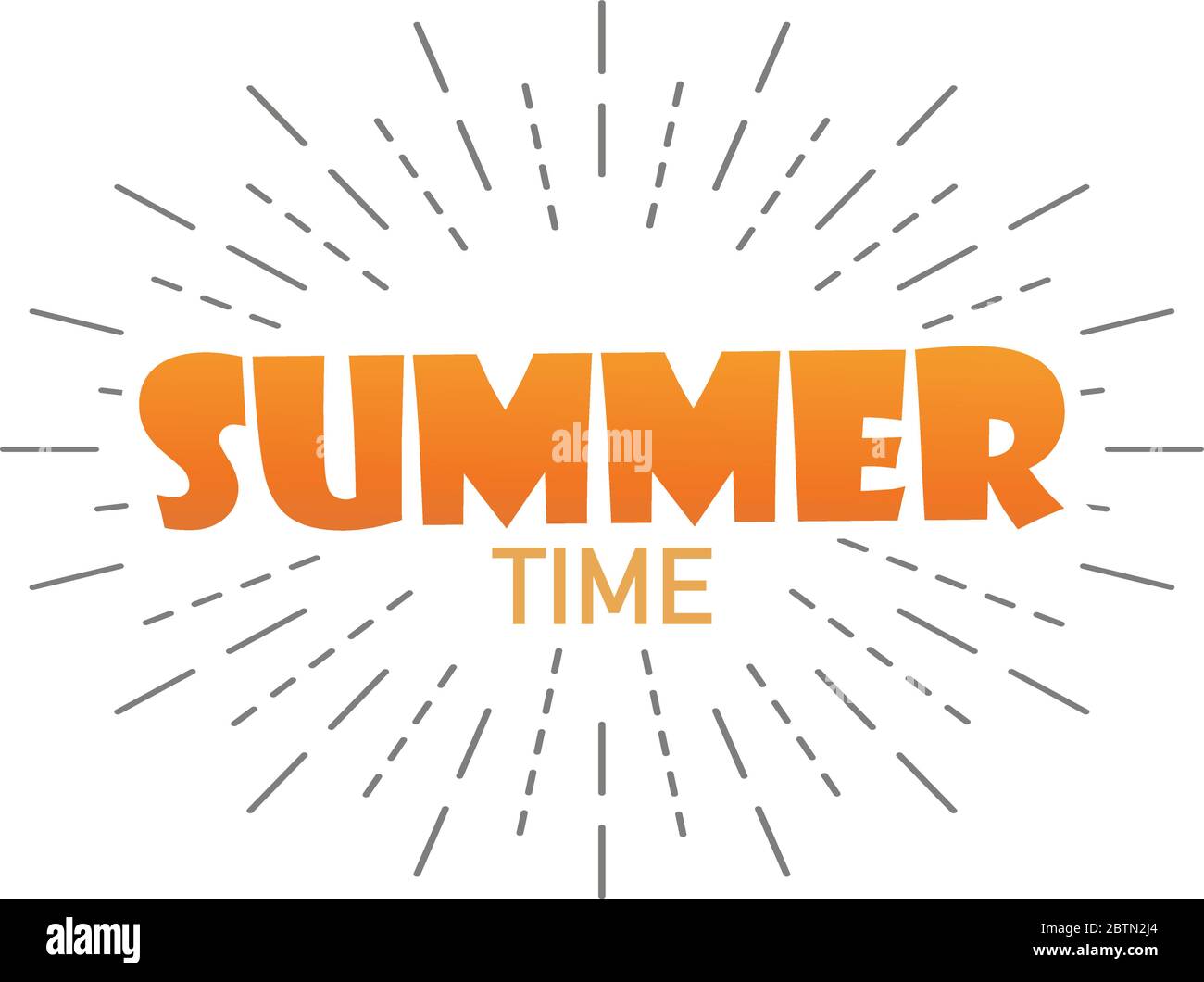 Sommer. Sommer mit Burst. Isolierte Hintergrund. Vector Illustration Stock Vektor