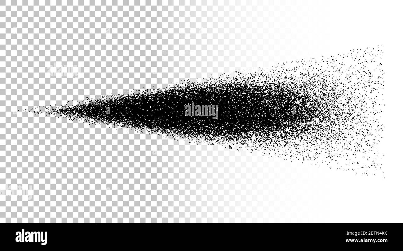 Spritzwasser isoliert. Spray Effekt schwarz gefärbt, auf isolierte Hintergrund. Vector Illustration Stock Vektor