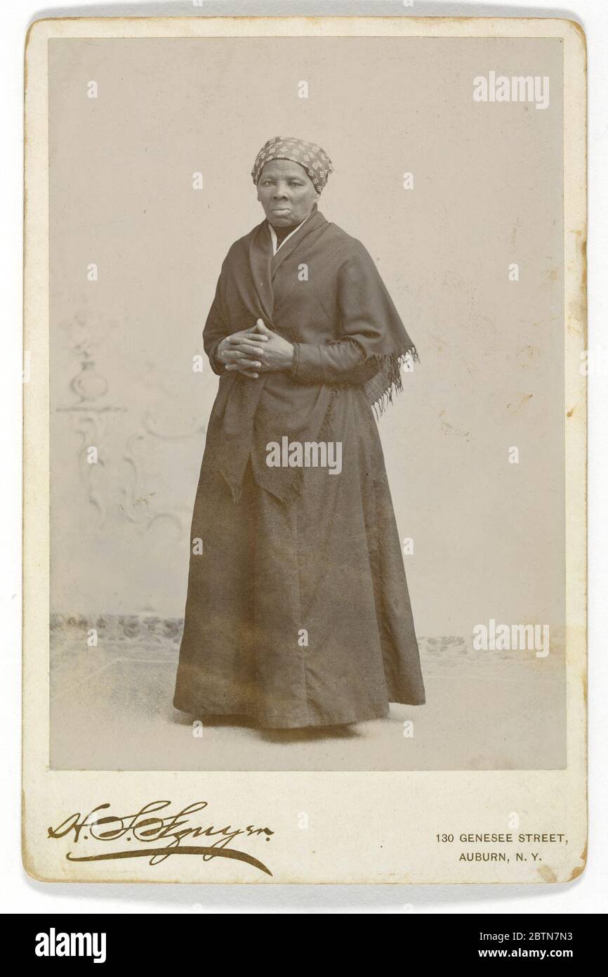Harriet Tubman. Geboren in Dorchester County, MarylandGeboren in die Sklaverei als Araminta Ross, Harriet Tubman rebellierte gegen Knechtschaft von ihren frühesten Jahren, die weg, so früh wie im Alter von sieben. Stockfoto