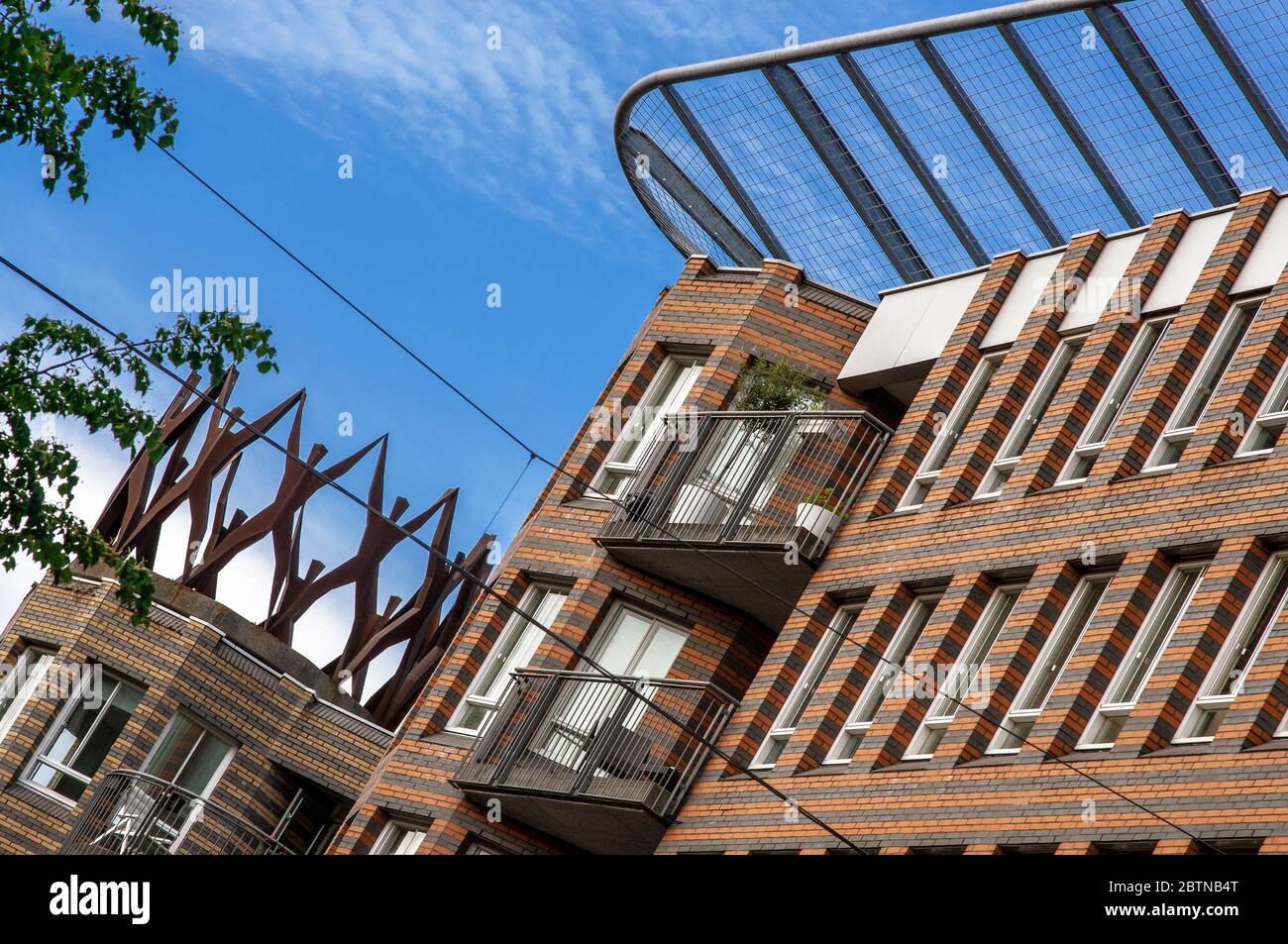 Turfmarkt/Wijnhaven, Den Haag und Umgebung. De Resident ist ein Großprojekt in Spuikwartier. Wohnungswesen Regierung, Wirtschaft, Sozial- und nicht- Stockfoto