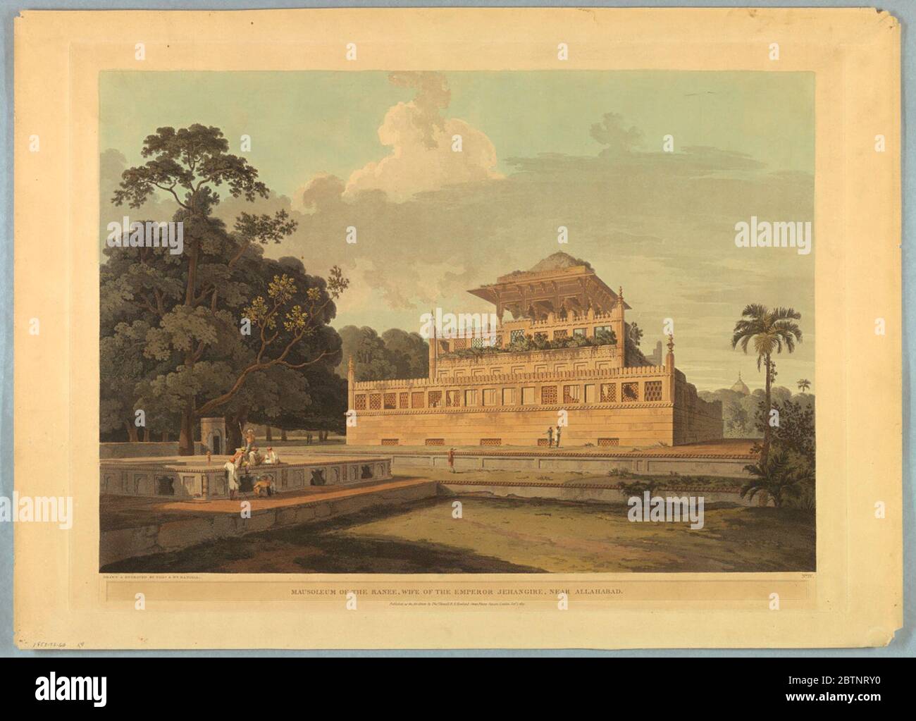 Mausoleum der Ranee Frau des Kaisers Jehangire in der Nähe von Allahabad aus orientalischen Landschaft vierundzwanzig Ansichten in Hindoostan. Laufende Forschung Stockfoto