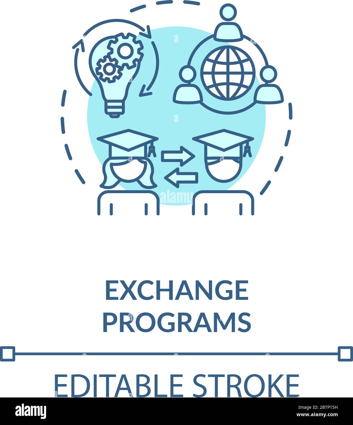 Symbol für das Konzept von Exchange-Programmen Stock Vektor
