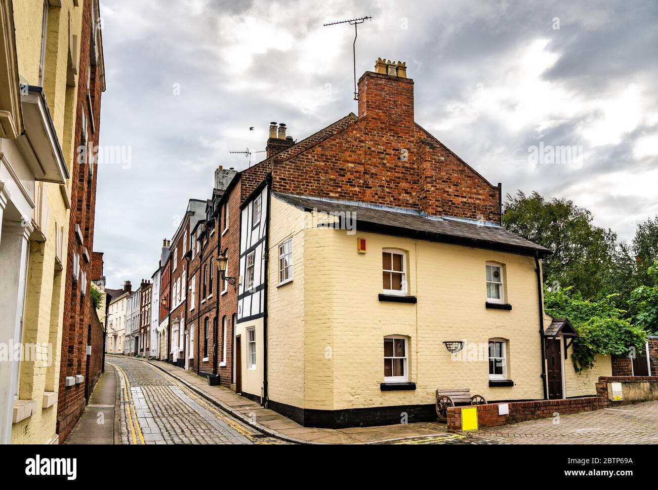 Traditionelle Häuser in Chester, England Stockfoto