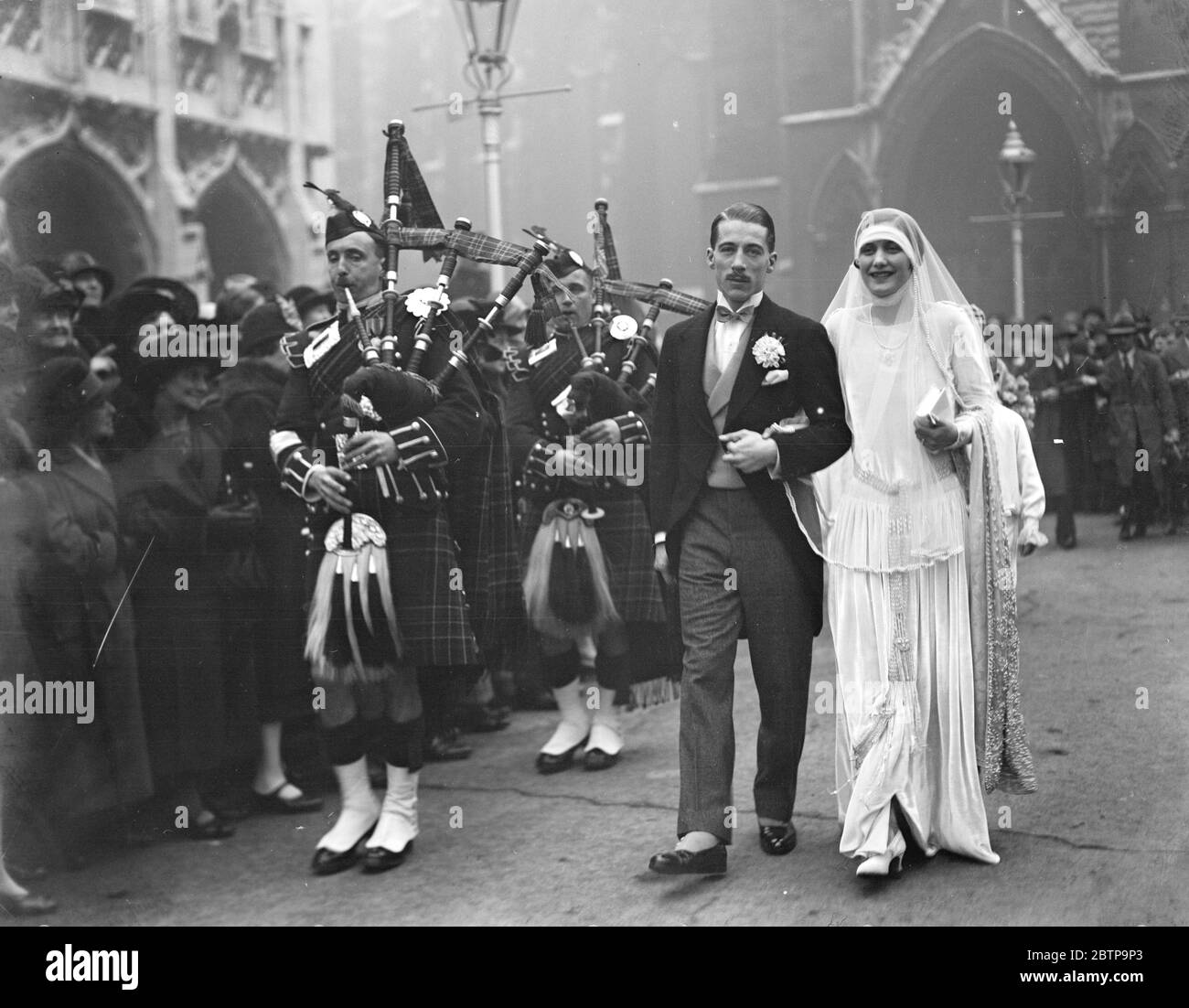 Hochzeit . Die Ehe zwischen Lord Inverclyde und Miss Sainsbury fand in St. Margaret ' s, Westminster. 23. November 1926 Stockfoto