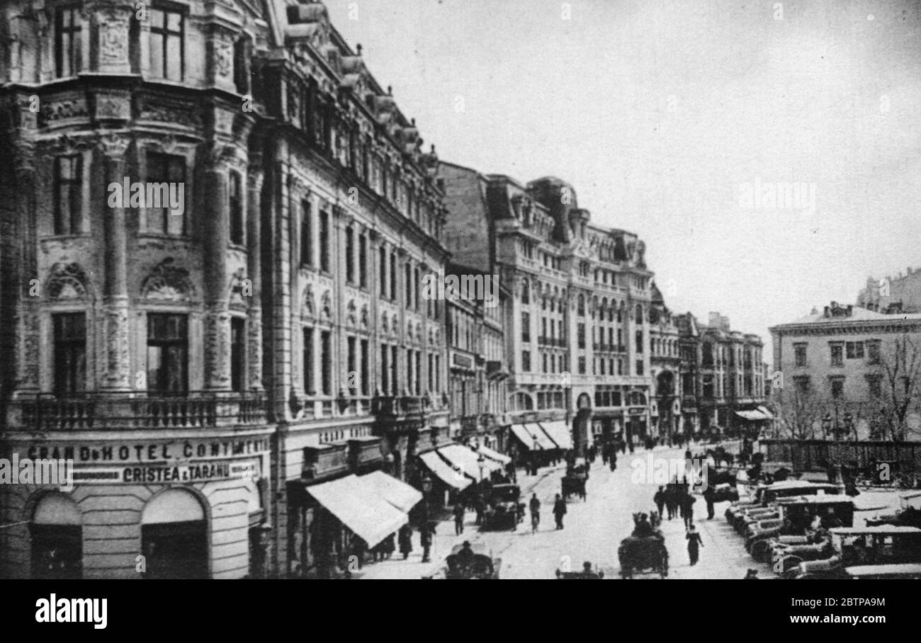 Calea Victoria . Bukarest. 10 Mai 1928 Stockfoto