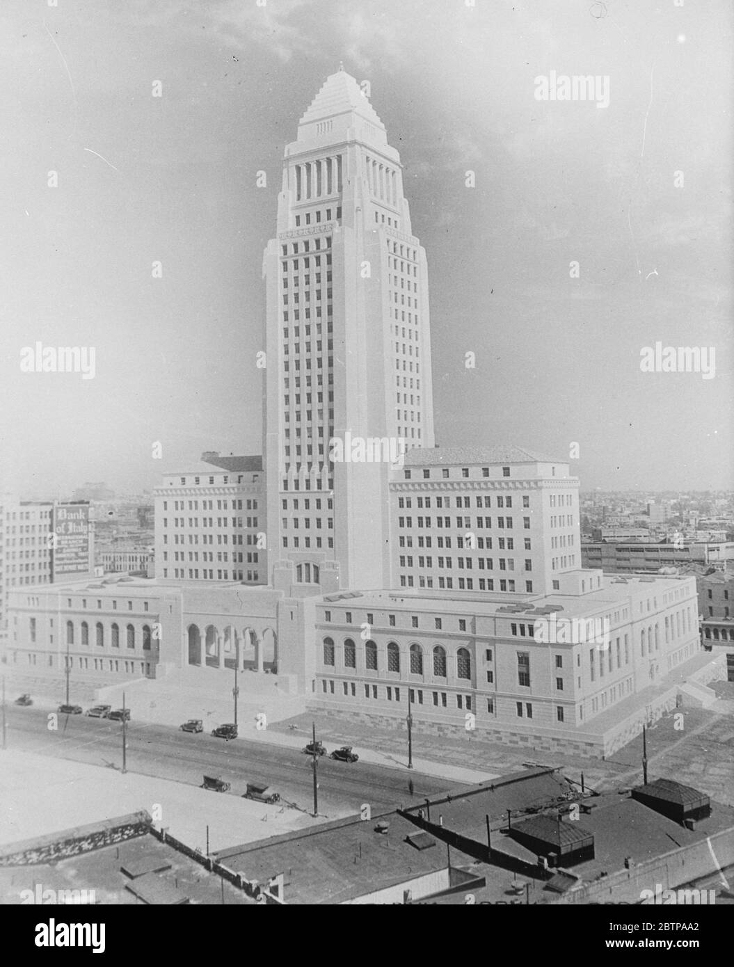 Das schönste Rathaus. Das hervorragende Rathaus, das gerade in Los Angeles fertiggestellt wurde. Mai 1928 Stockfoto