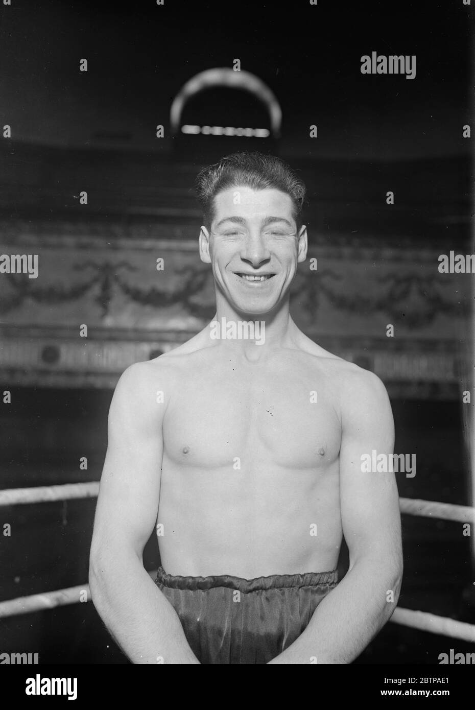 Bekannte Boxer . Len Harvey . Februar 1929 Stockfoto