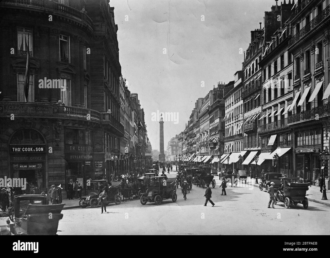 Blick auf Paris. Rue de la Paix . 31 Juli 1929 Stockfoto