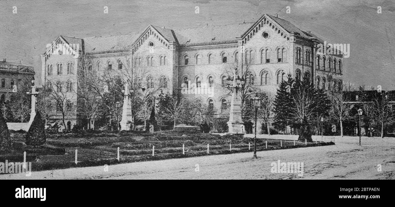 Jugoslawien. Zagreb (Agram) Die Kroatische Nationaluniversität. Januar 1929 Stockfoto