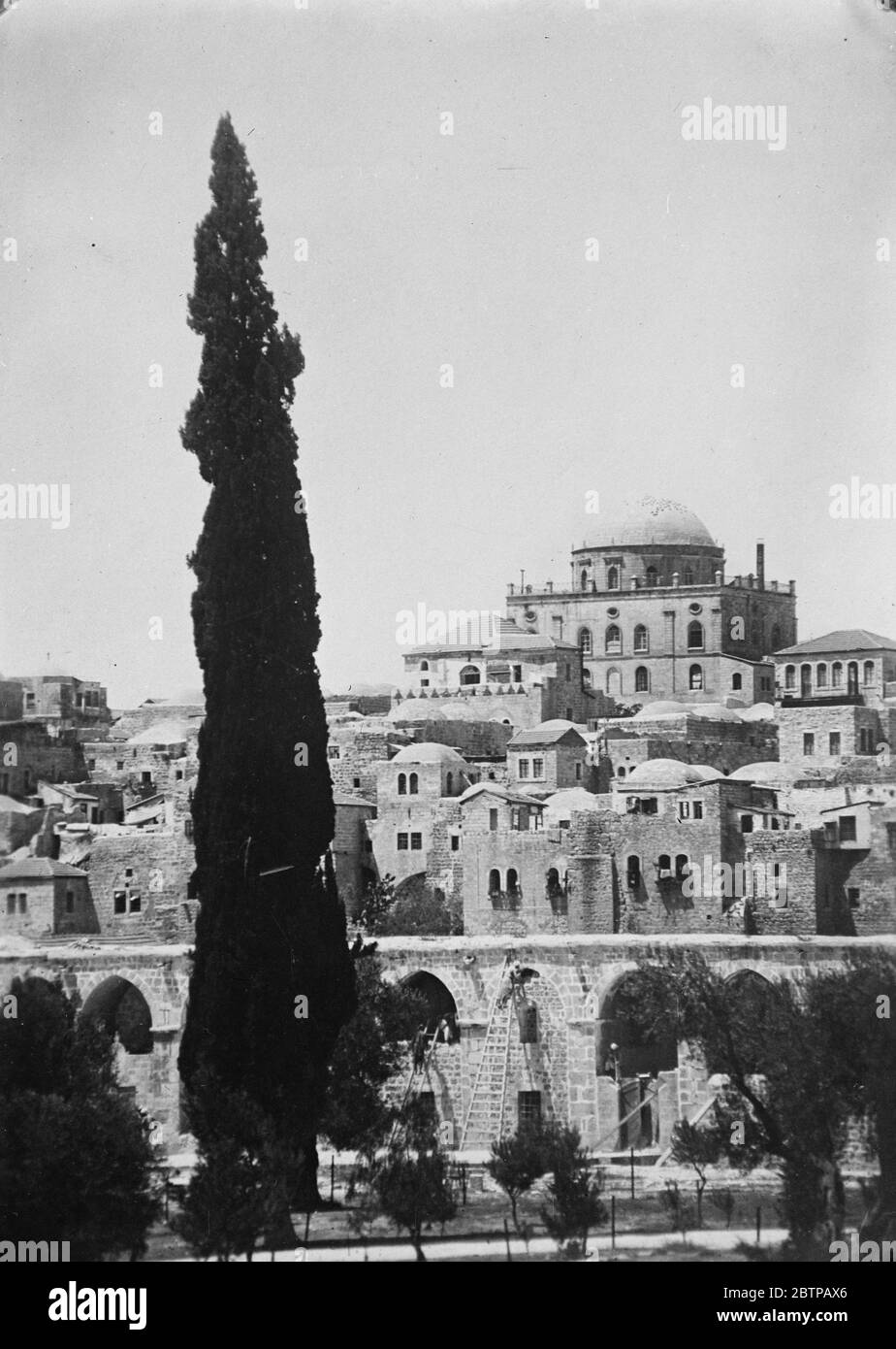Blick auf Jerusalem . Die Große Synagoge . September 1929 Stockfoto