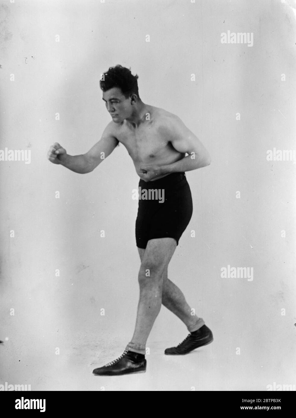 Notierte Boxer . Maurice Griselle ( Französisch Boxer ) . Februar 1930 . Stockfoto