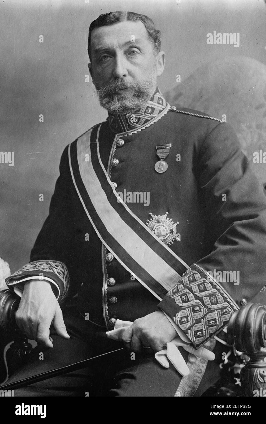 Spanische Prominente . Graf Ronanones , ein liberaler Führer und ehemaliger Premierminister, der zum Außenminister ernannt wurde. Februar 1931 Stockfoto