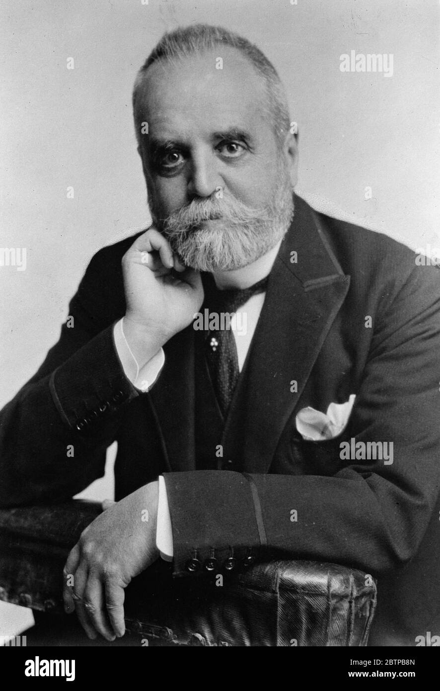 Spanische Prominente . Senor Sanchez Guerra, der republikanische Führer. Februar 1931 Stockfoto