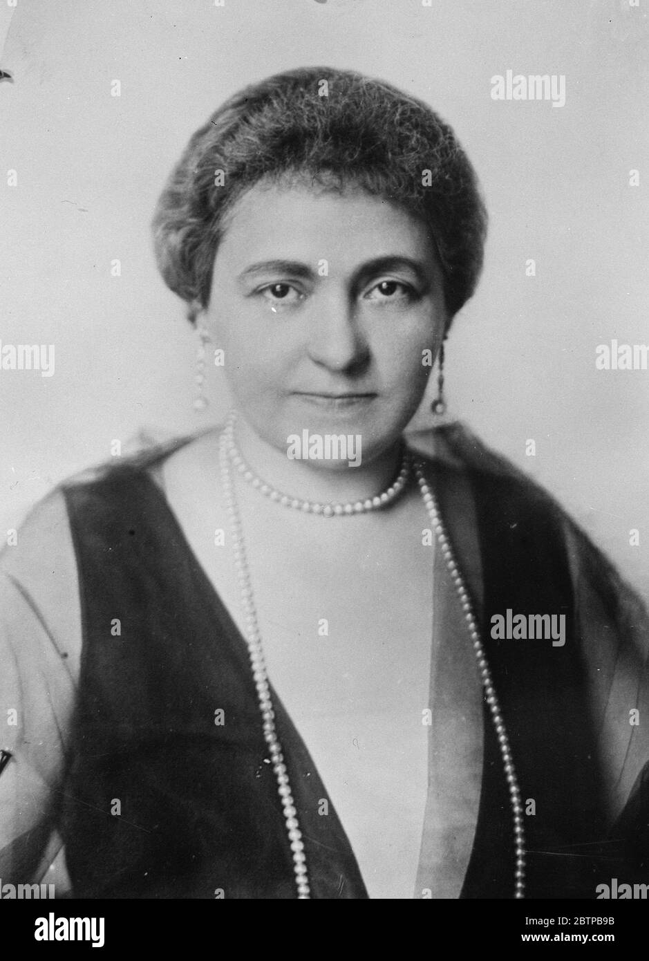 Ihr 43 Geburtstag Porträt. Prinzessin Hermine Reuss von Greiz, Ehefrau des Ex-Kaisers, fotografiert in Doorn, von Graf Wolff vonn Gudenberg. Januar 1931 Stockfoto