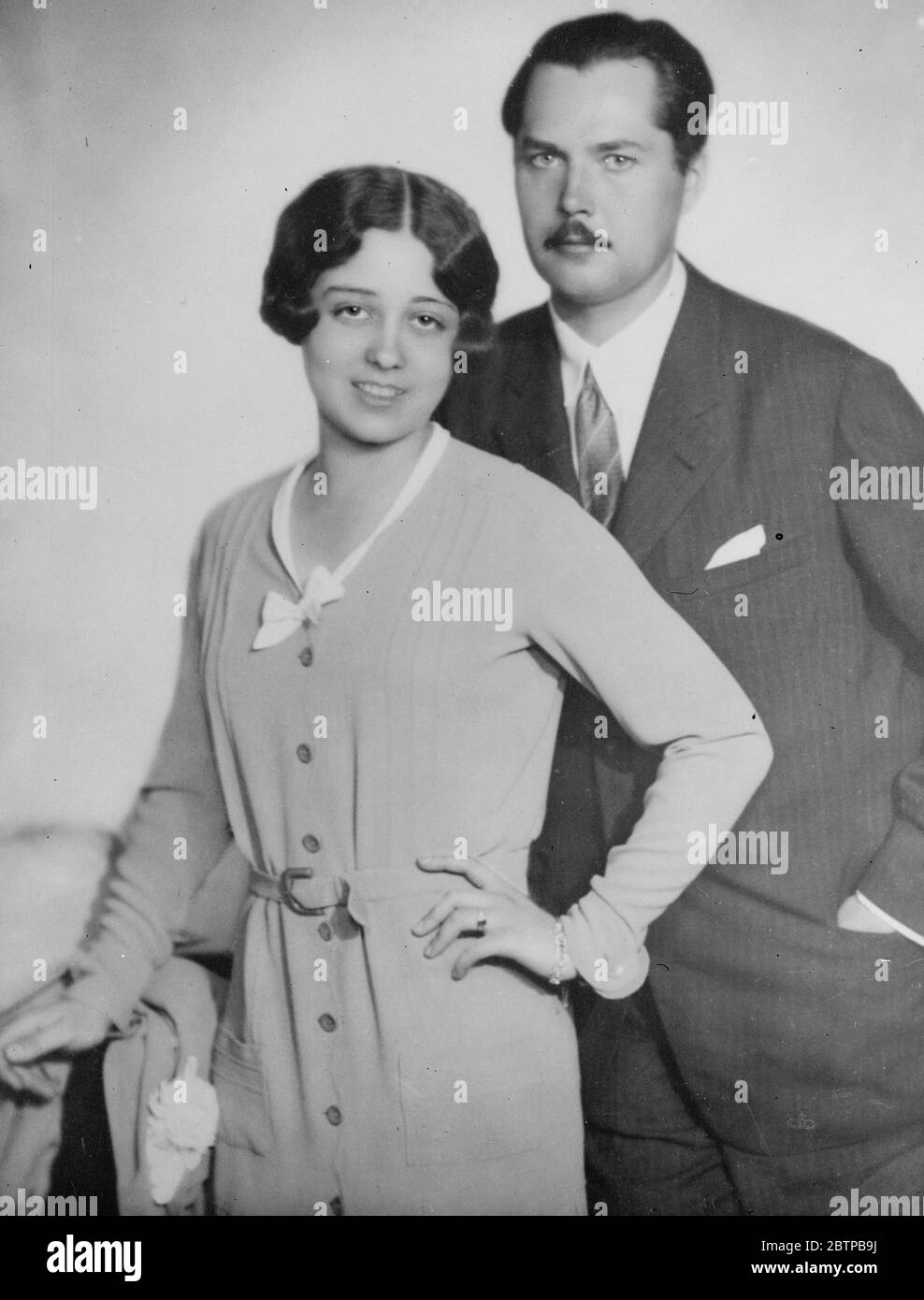 Flitterwochen in Schottland . Graf und Gräfin Stephan Karolyi , früher Prinzessin Maria Dagdalena von Windish Graetz . 29 Dezember 1930 Stockfoto