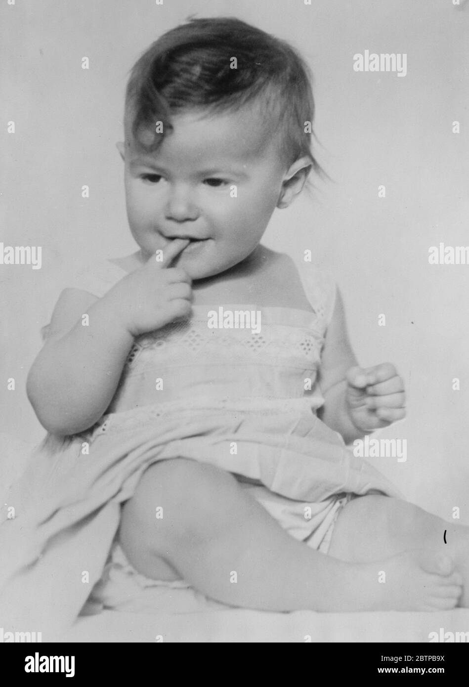 15 Monate alte Verlobte. Maria Trabalza . Ein Palermo Preis Baby, dessen Eltern offiziell engagierte sie zu heiraten Enrico Solaro. Dezember 1930 Stockfoto