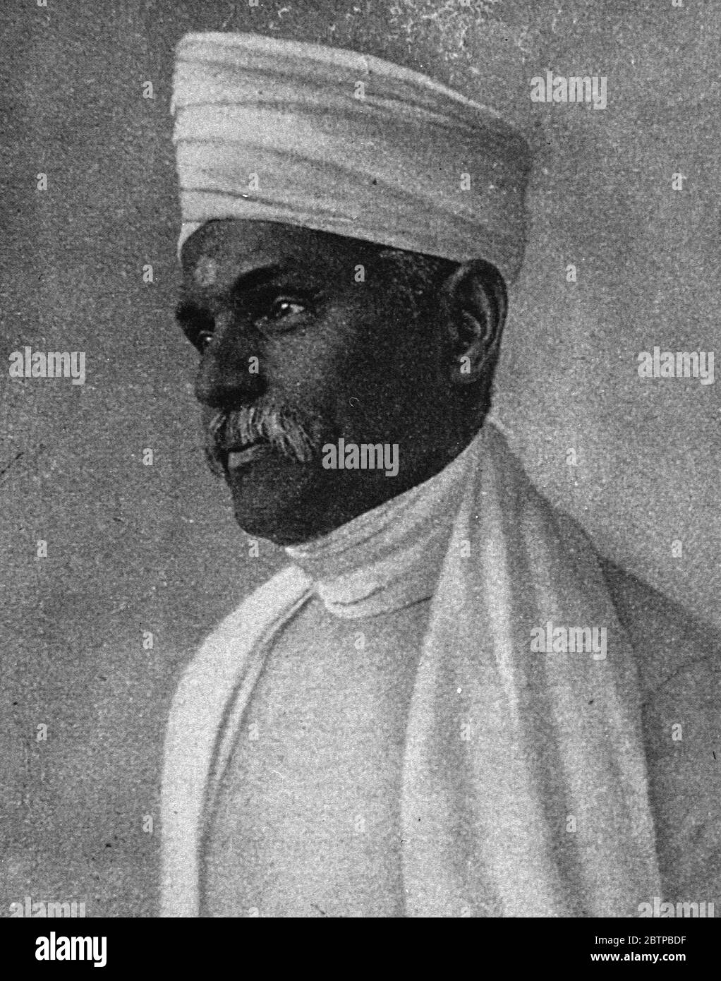 Indische Prominente . Pundit Malaviya . Zweimal Präsident des indischen Nationalkongresses und Rektor der Nationalen Hindu-Universität in Banaras 1930 Stockfoto