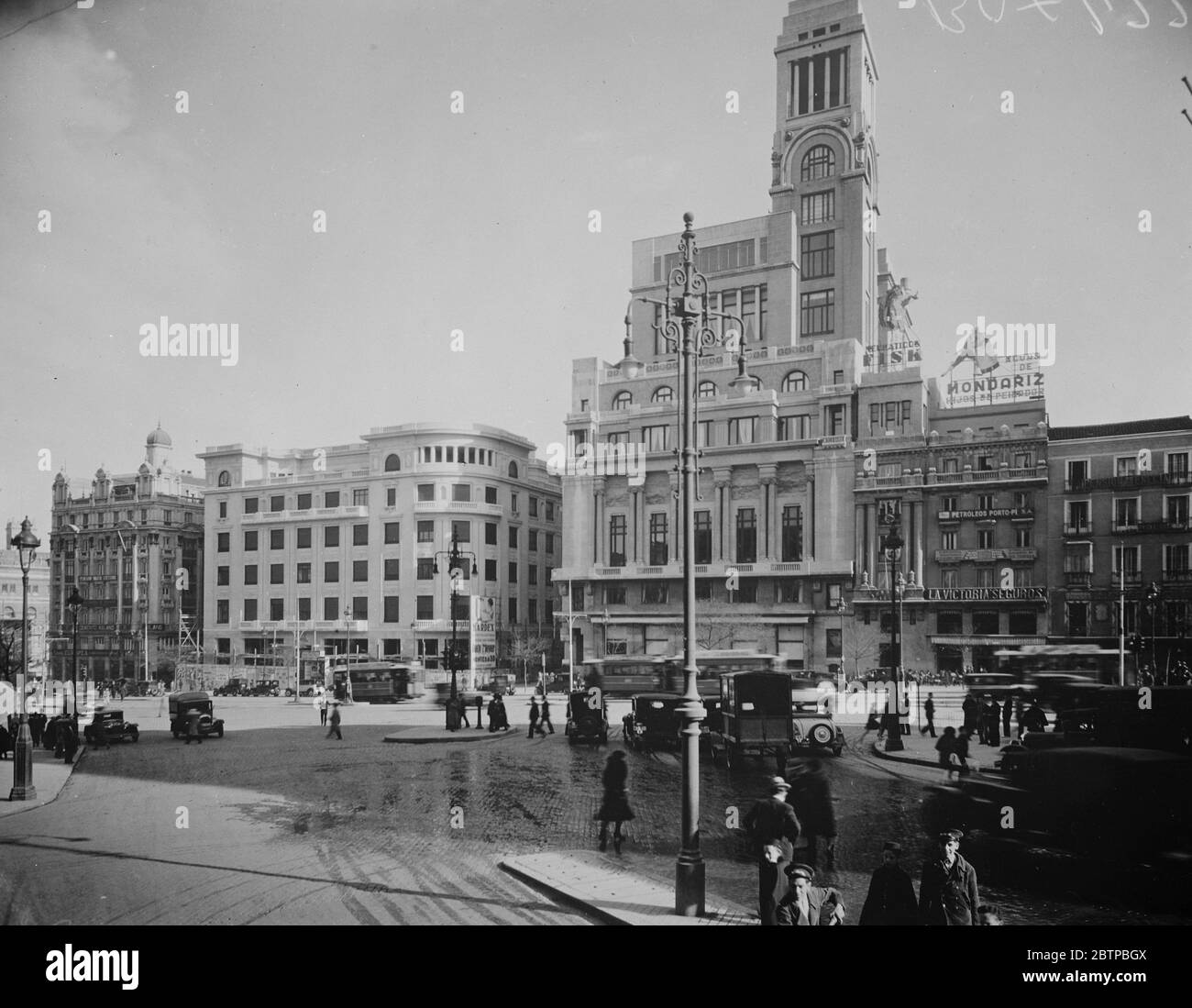 Im neuen Madrid . Ein wunderbares Bild aus der spanischen Hauptstadt, zeigt das Gebäude der schönen Künste vor kurzem in der Alcala errichtet. 25. Oktober 1933 Stockfoto