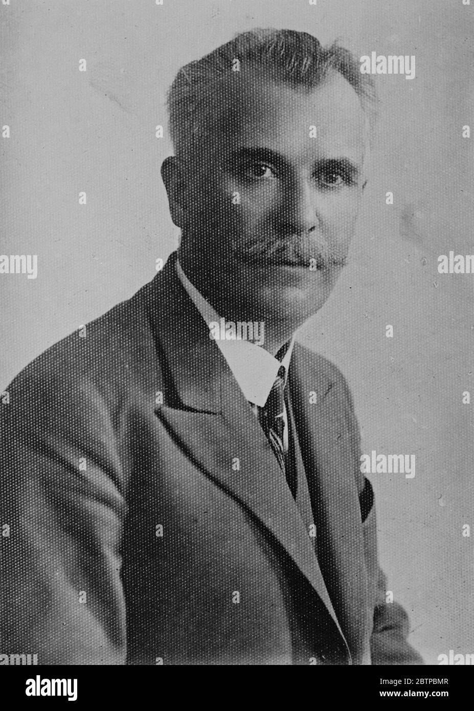 Bulgarische Prominente . Dr. Al Guiguinoff , Finanzminister Bulgariens . Juli 1931 Stockfoto