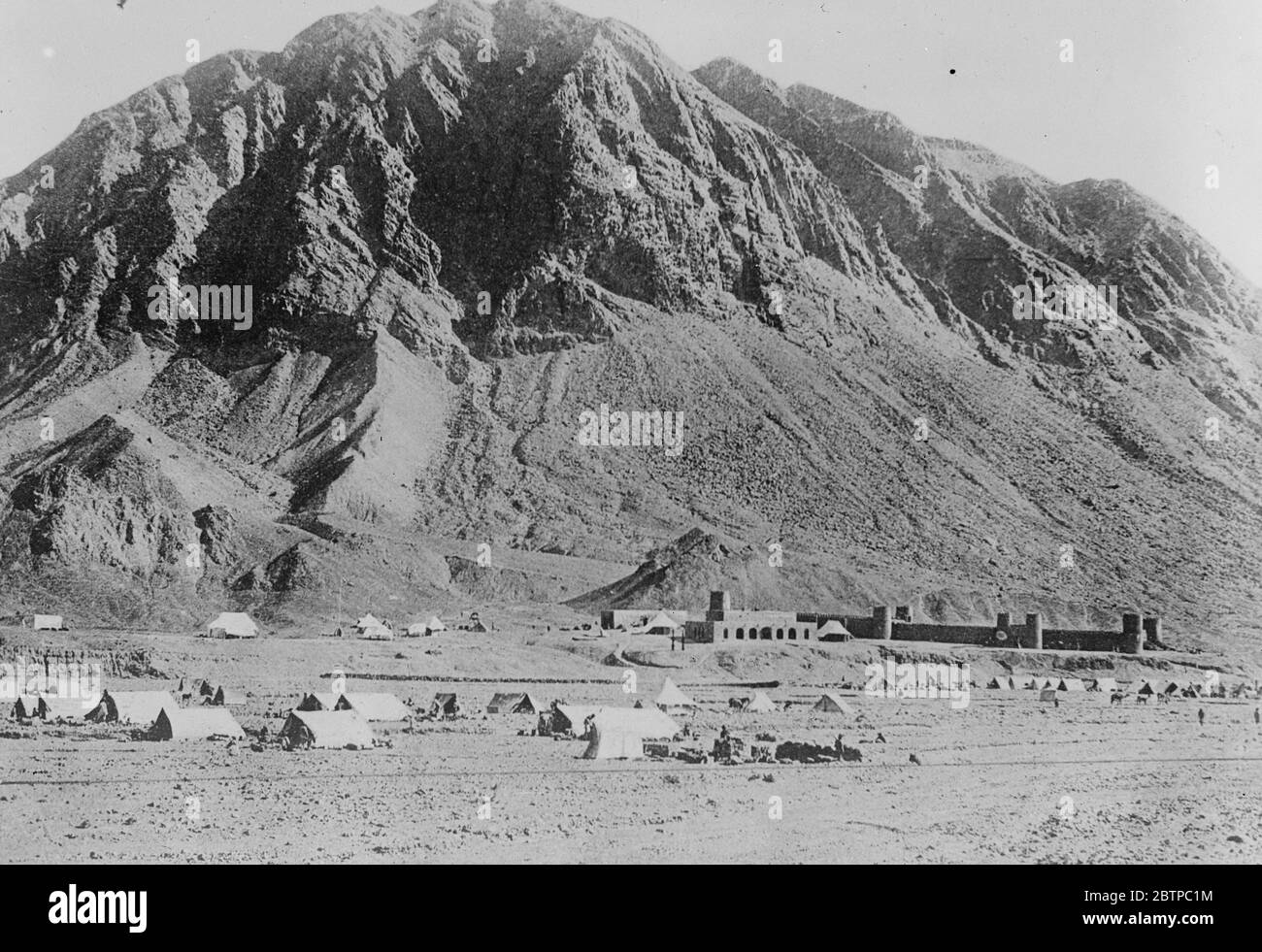 Indien NWFP . Kohat Bezirk das britische Lager und Hafen zwischen dem Indus und den Grenzbergen von Afghanistan. Bis 11. August 1930 Stockfoto
