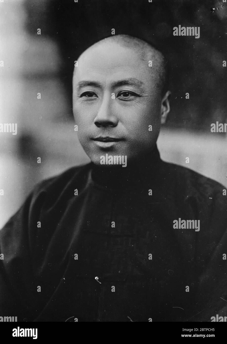 Chinesische Prominente . Hsi Chia . Februar 1933 Stockfoto