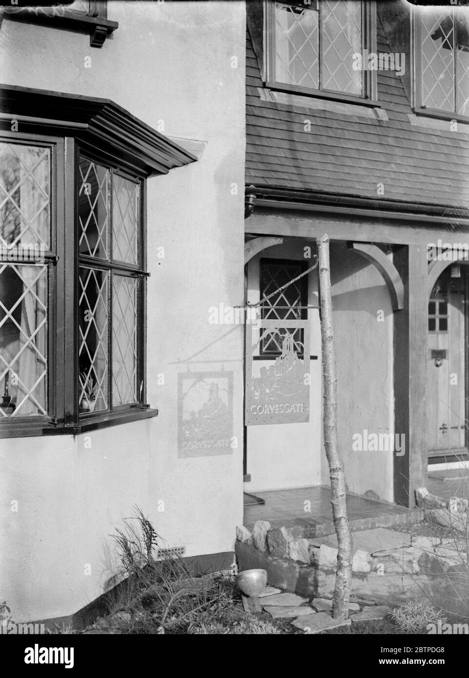 Haus gemacht Zeichen . Corvesgate 1934 Stockfoto