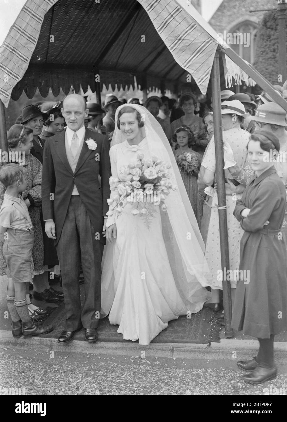 Inglis und Warren Hochzeit. 1937 Stockfoto