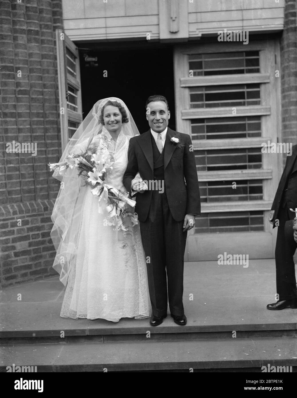Rendall und Sargent Hochzeit . Bis 28. August 1937 Stockfoto