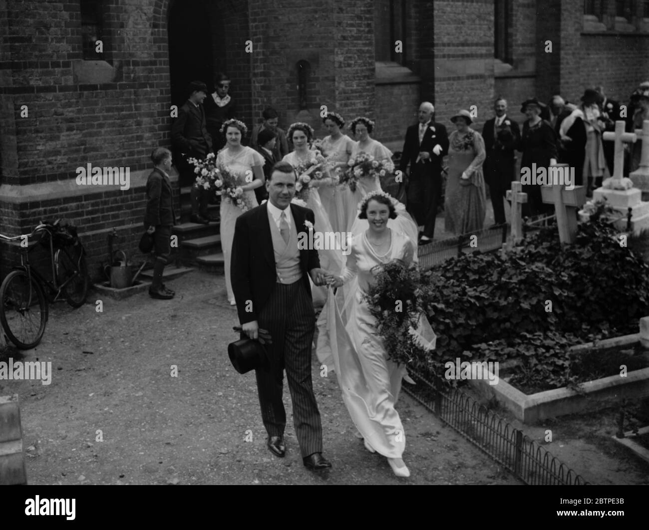 Sidcup Hochzeit . 1935 Stockfoto
