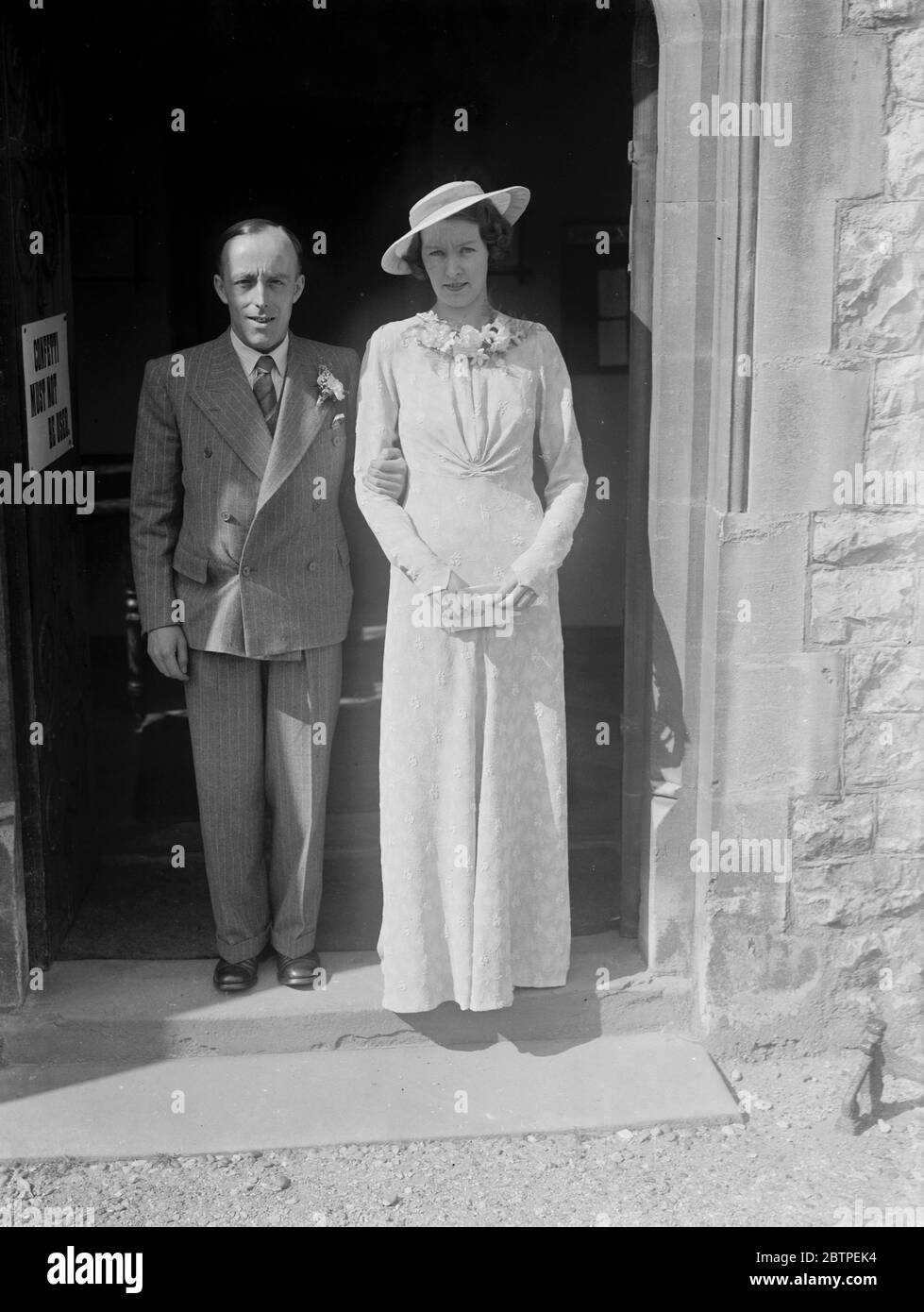 Fowden und Paige Hochzeit . September 1937 Stockfoto