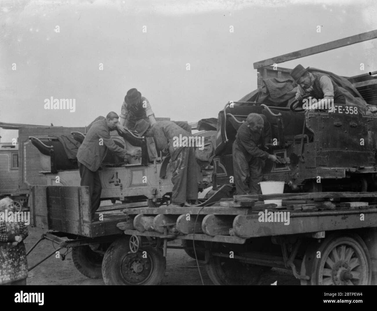 Das Dartford Messegelände bereitet sich vor. 1936 Stockfoto