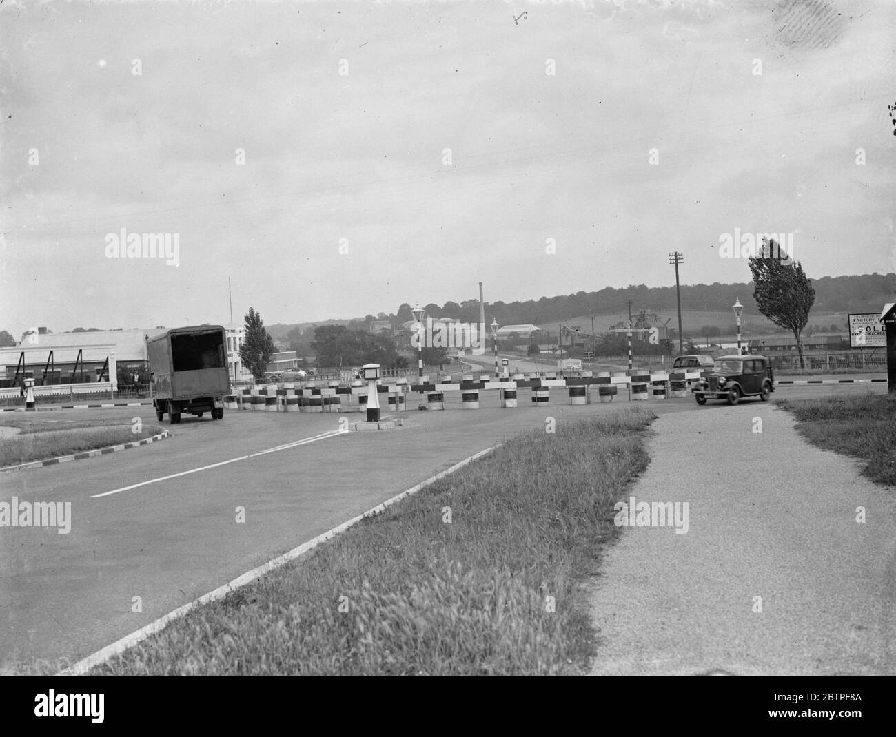 Verkehr an der Grittalls Ecke. 1938 Stockfoto