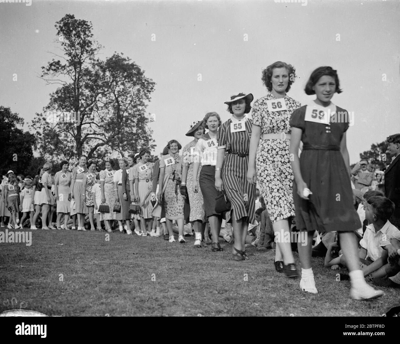 Sidcup Jubiläum Häuser Fete . Die Mädchen Beauty Parade . 1938 Stockfoto