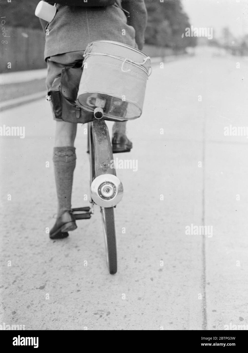Ein neuartiger Fahrrad-Reflektor . 1939 Stockfoto