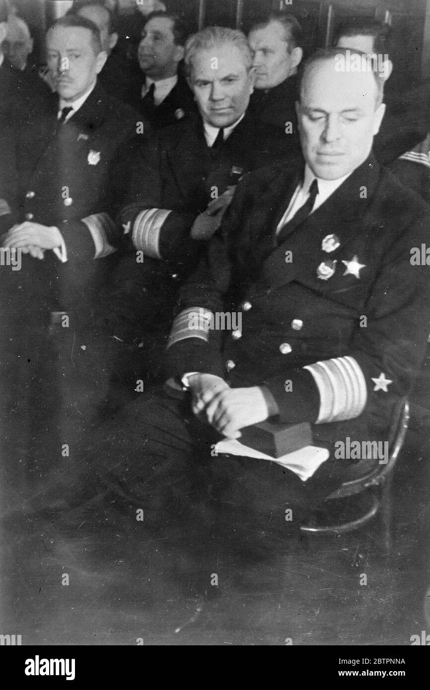 Russische Marine A.S Grisham L.M Galler. 10. Oktober 1937.[?] Stockfoto